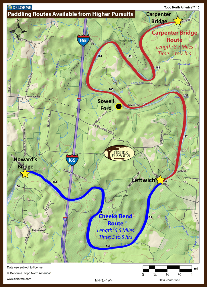 Routes on the Duck River